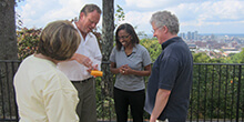 Group discusses communication during our Team Performance Challenges team building activity in Birmingham, Alabama