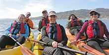 Teams can kayak during our Get, Set, Go! team building activity in Bay Area California