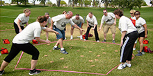 Testing their speed during our Key Punch team building activity in Palm Springs California