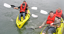 Kayak during our Get, Set, Go! team building activity in San Diego California
