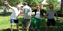 A lively group during our GeoTrek team building activity in Boulder Colorado