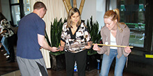 A team delicately transfers the ball during our Pipeline team building activity in New York