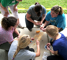 A team collaborates during our Server Crash team building activity in Greensboro North Carolina