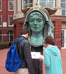 Colleagues decide their next location during our GeoTrek team building activity in Tennessee