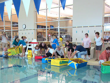 Indoor pools work too