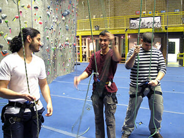 The belay (not ballet) lesson